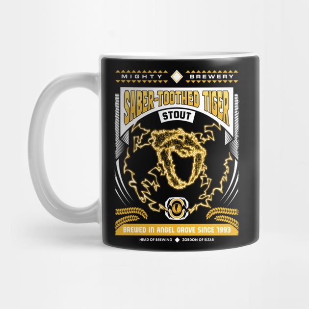 Mighty Brews - Yellow Saber-Toothed Tiger by DCLawrenceUK